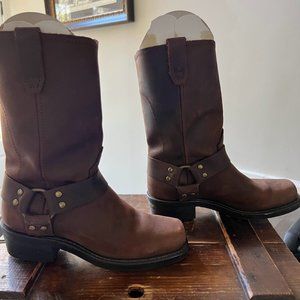 Dingo Molly Harness Brown Leather Boots Size 8